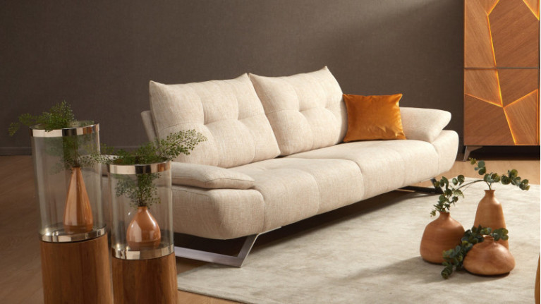 Canapé LEVEL - Assise de profondeur modulale et grand confort pour ce canapé design réalisable en 100 coloris de cuir ou tissu.