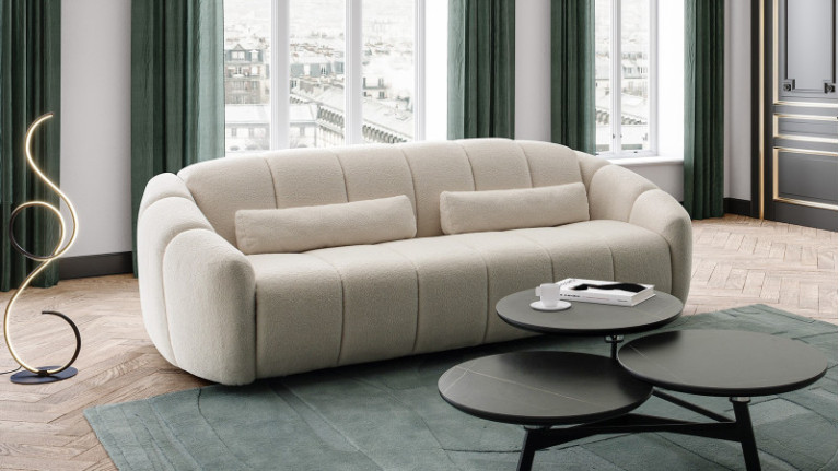 Canapé convertible tissu TEDDY