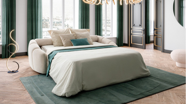 Canapé convertible tissu TEDDY